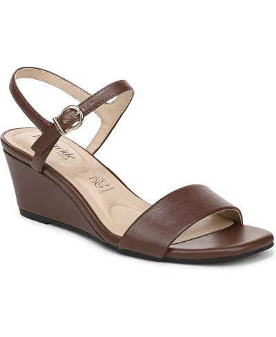 Lifestride Sawyer Slingback Wedge Sandal In Brown
