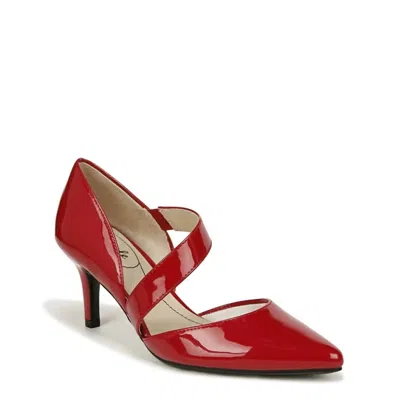 Lifestride Women's Suki Pump Heel Sandals In Fire Red
