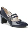 Lifestride Women's True Almond Toe Block Heel Mary Jane Pumps