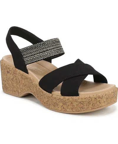 Lifestride Verity Platform Wedge Sandal In Black