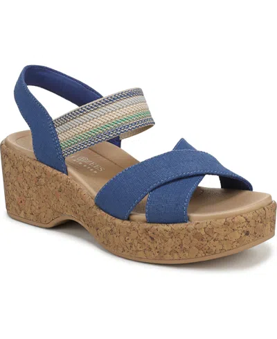 Lifestride Verity Platform Wedge Sandal In Blue