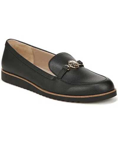 Lifestride Women's Zen Ornamented Slip On Loafers In Black Faux Leather