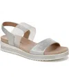 Lifestride Shoes Zing Slingback Sandal In Silver Faux Leather
