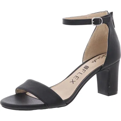 Lifestride Womens Block Heel Faux Leather Ankle Strap In Multi