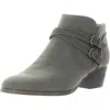 Lifestride Womens Buckle Faux Suede Booties In Multi