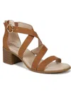 LIFESTRIDE WOMENS FAUX LEATHER SLIP ON BLOCK HEEL