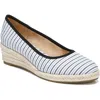 Lifestride Womens Striped Espadrille Wedge Heels In Multi
