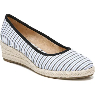 Lifestride Womens Striped Espadrille Wedge Heels In Multi