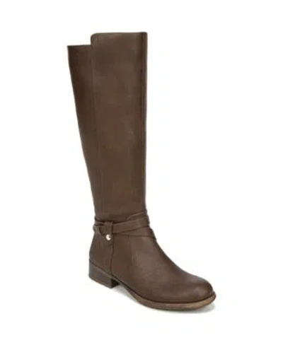 Lifestride Womens Xtrovert Riding Boots Regular Wide Calf In Dark Tan