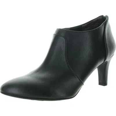Lifestride Womens Zipper Mary Jane Heels In Black Faux Leather