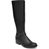 Lifestride X-felicity Womens Faux Leather Tall Knee-high Boots In Black