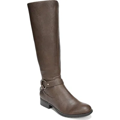 LIFESTRIDE X-FELICITY WOMENS WIDE CALF FAUX LEATHER KNEE-HIGH BOOTS