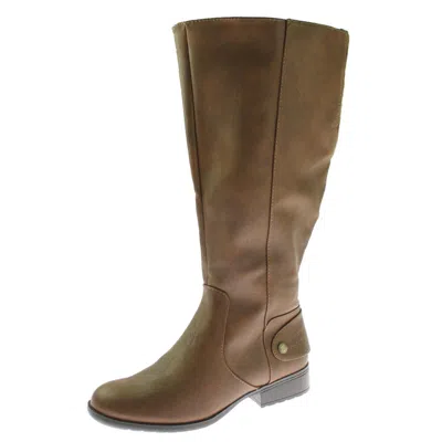 Lifestride Xandy Womens Faux Leather Wide Calf Riding Boots In Multi