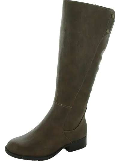 Lifestride Xripley Womens Faux Leather Tall Riding Boots In Multi