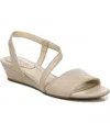 Lifestride Yasmine Strappy Wedge Sandals In Tender Taupe Faux Leather