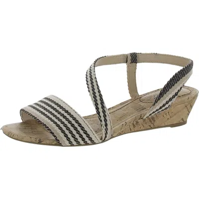 Lifestride Yasmine Womens Strappy Slip On Wedges In Pink
