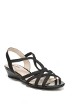 Lifestride Womens Slingback Strappy Wedge Sandals In Black
