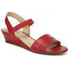 Lifestride Yuma Womens Faux Leather Lizard Print Wedge Sandals