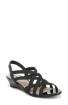 Lifestride Womens Slingback Strappy Wedge Sandals In Black