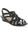 Lifestride Womens Slingback Strappy Wedge Sandals
