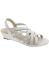 Lifestride Yaya Womens Strappy Slingback Dress Sandals In Silver
