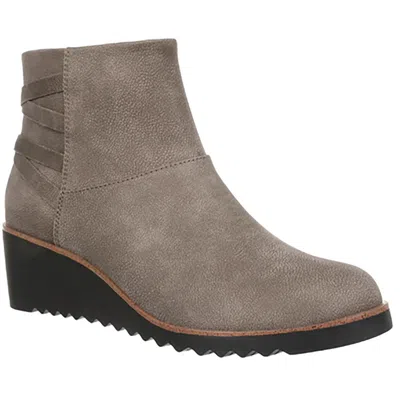 Lifestride Zariah Womens Zip Up Slip On Booties In Grey
