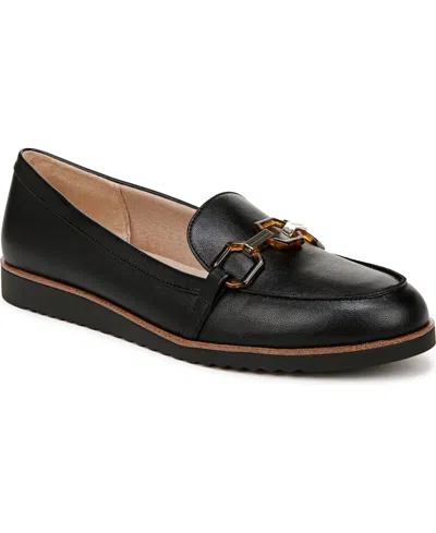 Lifestride Zee 3 Slip On Loafers In Black Faux Leather