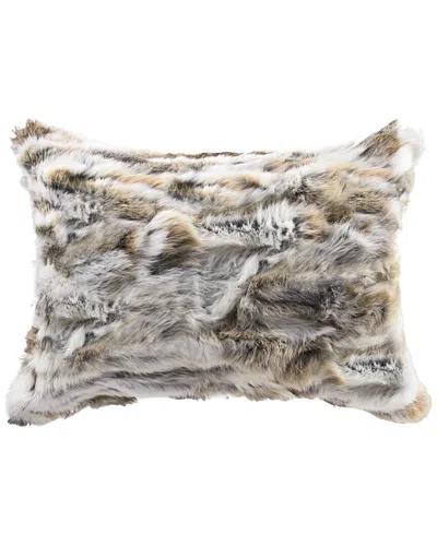 LIFESTYLE BRANDS RABBIT FUR PILLOW