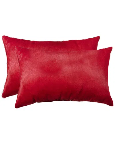 Lifestyle Brands Set Of 2 Torino Cowhide Pillows