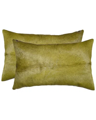 Lifestyle Brands Set Of 2 Torino Cowhide Pillows