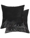 LIFESTYLE BRANDS LIFESTYLE BRANDS SET OF 2 TORINO COWHIDE PILLOWS