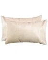 LIFESTYLE BRANDS LIFESTYLE BRANDS SET OF 2 TORINO COWHIDE PILLOWS