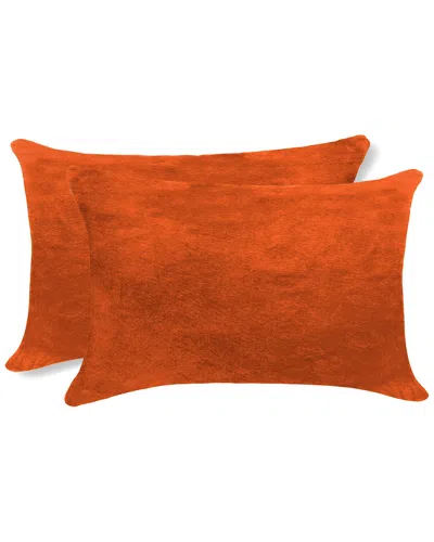 Lifestyle Brands Set Of 2 Torino Cowhide Pillows