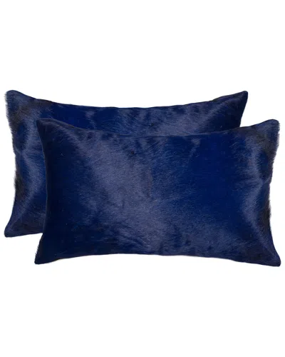 LIFESTYLE BRANDS LIFESTYLE BRANDS SET OF 2 TORINO COWHIDE PILLOWS