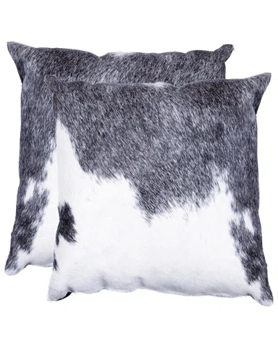 Lifestyle Brands Set Of 2 Torino Kobe Cowhide Pillows