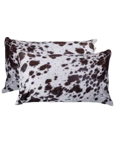 Lifestyle Brands Set Of 2 Torino Kobe Cowhide Pillows