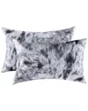 Lifestyle Brands Set Of 2 Torino Kobe Cowhide Pillows