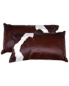 Lifestyle Brands Set Of 2 Torino Kobe Cowhide Pillows