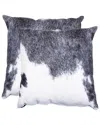 Lifestyle Brands Set Of 2 Torino Kobe Cowhide Pillows