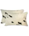 LIFESTYLE BRANDS LIFESTYLE BRANDS SET OF 2 TORINO KOBE COWHIDE PILLOWS