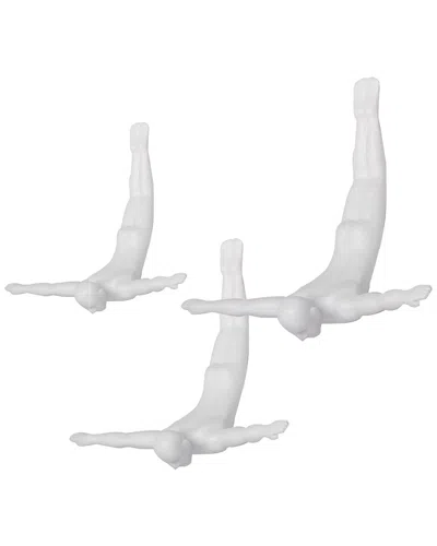 Lifestyle Brands Wall Diver Wall Art 3-pack In White