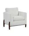 Lifestyle Solutions 32" Wood, Steel, Foam And Polyester Piza Accent Chair In Cream