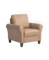 LIFESTYLE SOLUTIONS 35.4" W FAUX LEATHER WILSHIRE CHAIR WITH ROLLED ARMS