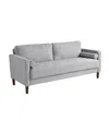 LIFESTYLE SOLUTIONS 75.6" W POLYESTER LILLITH SOFA WITH TRACK ARMS