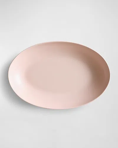 Lifetime Brands Stoneware Oval Serving Bowl In Pink