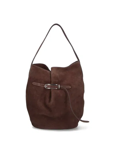 Liffner 'belted Bag' Large Bucket Bag In Brown