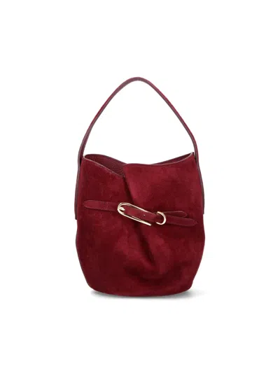 Liffner 'belted Bag' Mini Bucket Bag In Red