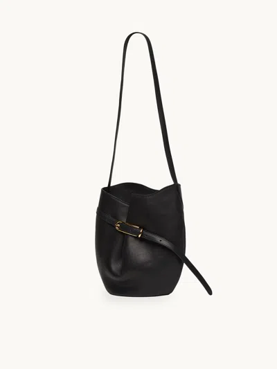 Liffner Belted Bucket Bag Black Gold Hardware In Pink