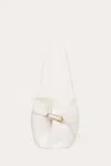 Liffner White Crossbody Bag With Single Shoulder Strap And Buckle Closure