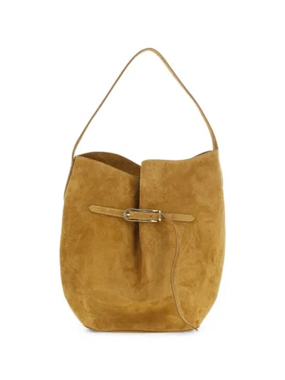 Liffner Belted Bucket Bag Large In Beige